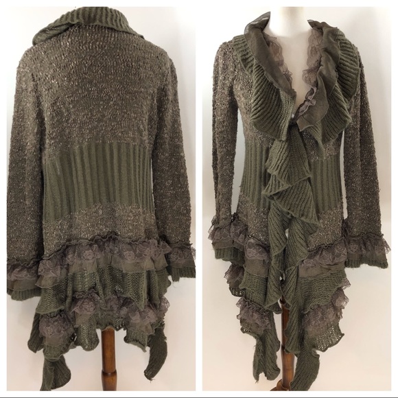 John Fashion Xl Mixed Material Cardigan 
